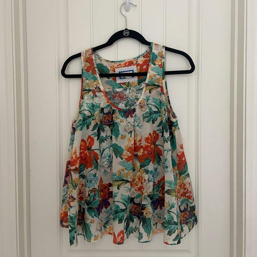 Anthropologie Floral Tank
